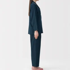 Sale Muji Pijama de franela sin costuras laterales para mujer