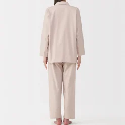 Sale Muji Pijama de franela sin costuras laterales para mujer