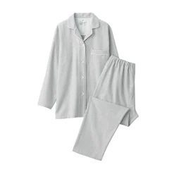 Sale Muji Pijama de franela sin costuras laterales para mujer