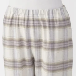 Sale Muji Pijama de franela sin costuras laterales para mujer