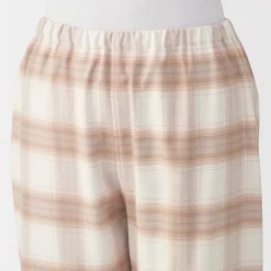 Sale Muji Pijama de franela sin costuras laterales para mujer