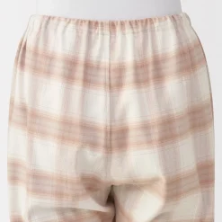 Sale Muji Pijama de franela sin costuras laterales para mujer