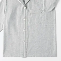 Sale Muji Pijama de franela sin costuras laterales para mujer