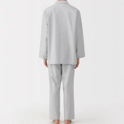Outlet Muji Pijama de franela sin costuras laterales para hombre