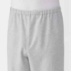 Outlet Muji Pijama de franela sin costuras laterales para hombre
