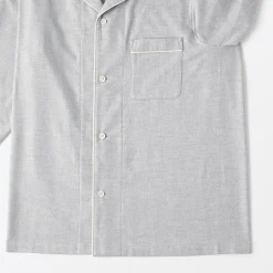 Outlet Muji Pijama de franela sin costuras laterales para hombre