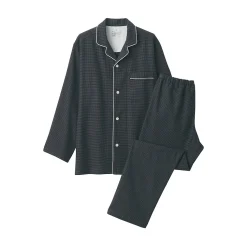 Outlet Muji Pijama de franela sin costuras laterales para hombre