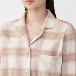 Best Muji Pijama de franela sin costuras laterales para mujer