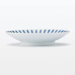 Sale Muji Plato de porcelana Hasami Ware - Patrón de rayas en abanico, Pequeño