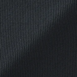 Outlet Muji Polo acanalado en mezcla de algodón para hombre