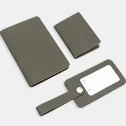 Online Muji Porta pasaportes de cuero reciclado - Caqui