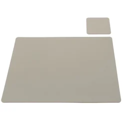 Online Muji Salvamanteles de cuero reciclado - rectangular,Gris Ceniza