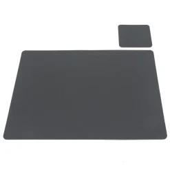 Clearance Muji Salvamanteles de cuero reciclado - rectangular, Grafito