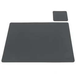 Clearance Muji Salvamanteles de cuero reciclado - rectangular, Grafito