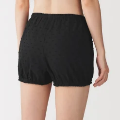 Outlet Muji Short balloon de doble gasa con puntos dobby para mujer