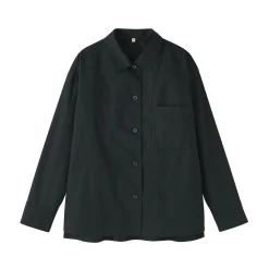 Online Muji Sobrecamisa de algodón orgánico para mujer
