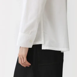 Online Muji Sobrecamisa de algodón orgánico para mujer