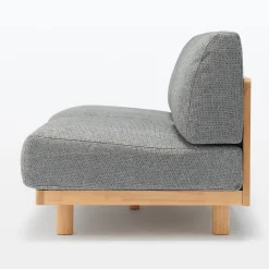 Best Muji Sofá sin brazos de poliéster tejido para 2 personas - Gris