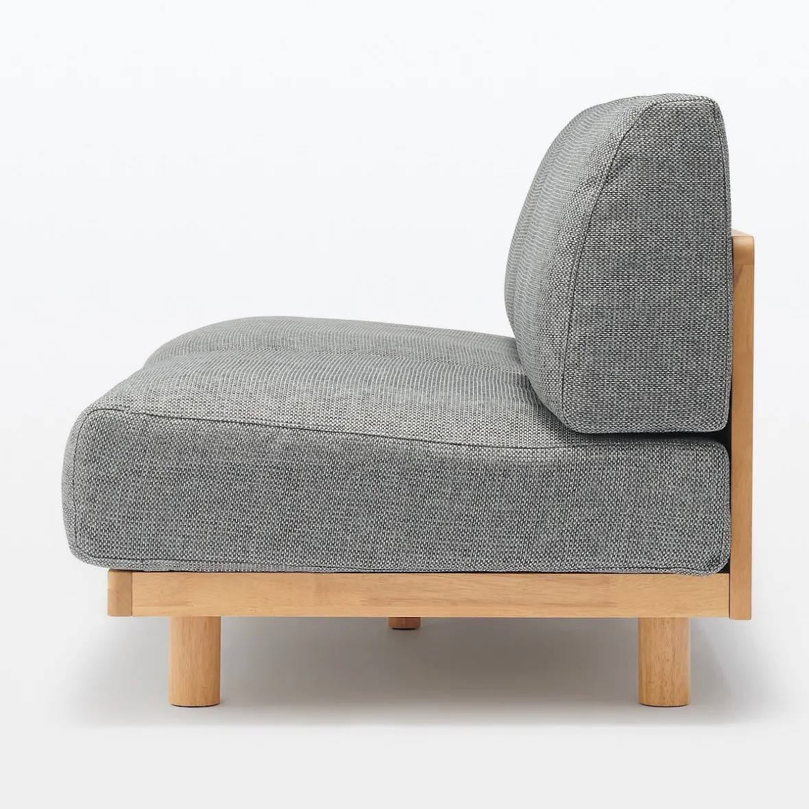 Best Muji Sofá sin brazos de poliéster tejido para 2 personas - Gris