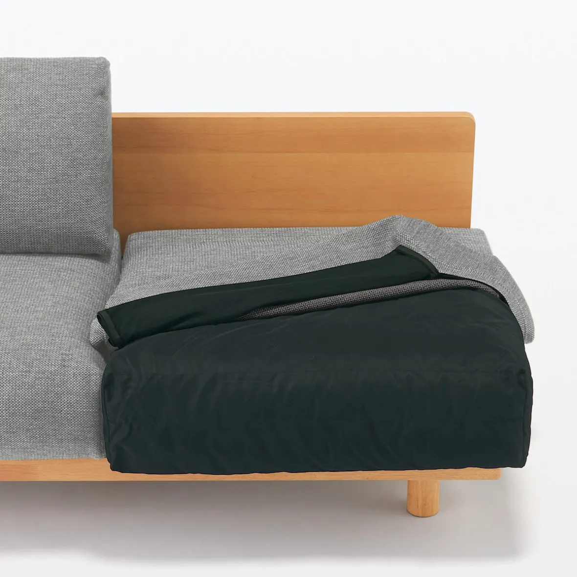Best Muji Sofá sin brazos de poliéster tejido para 2 personas - Gris