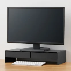 Discount Muji Soporte para monitor de acero con cajón ‐ ancho