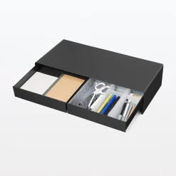 Discount Muji Soporte para monitor de acero con cajón ‐ ancho