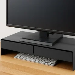 Discount Muji Soporte para monitor de acero con cajón ‐ ancho