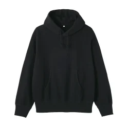 Discount Muji Sudadera con capucha de punto tradicional de algodón para hombre