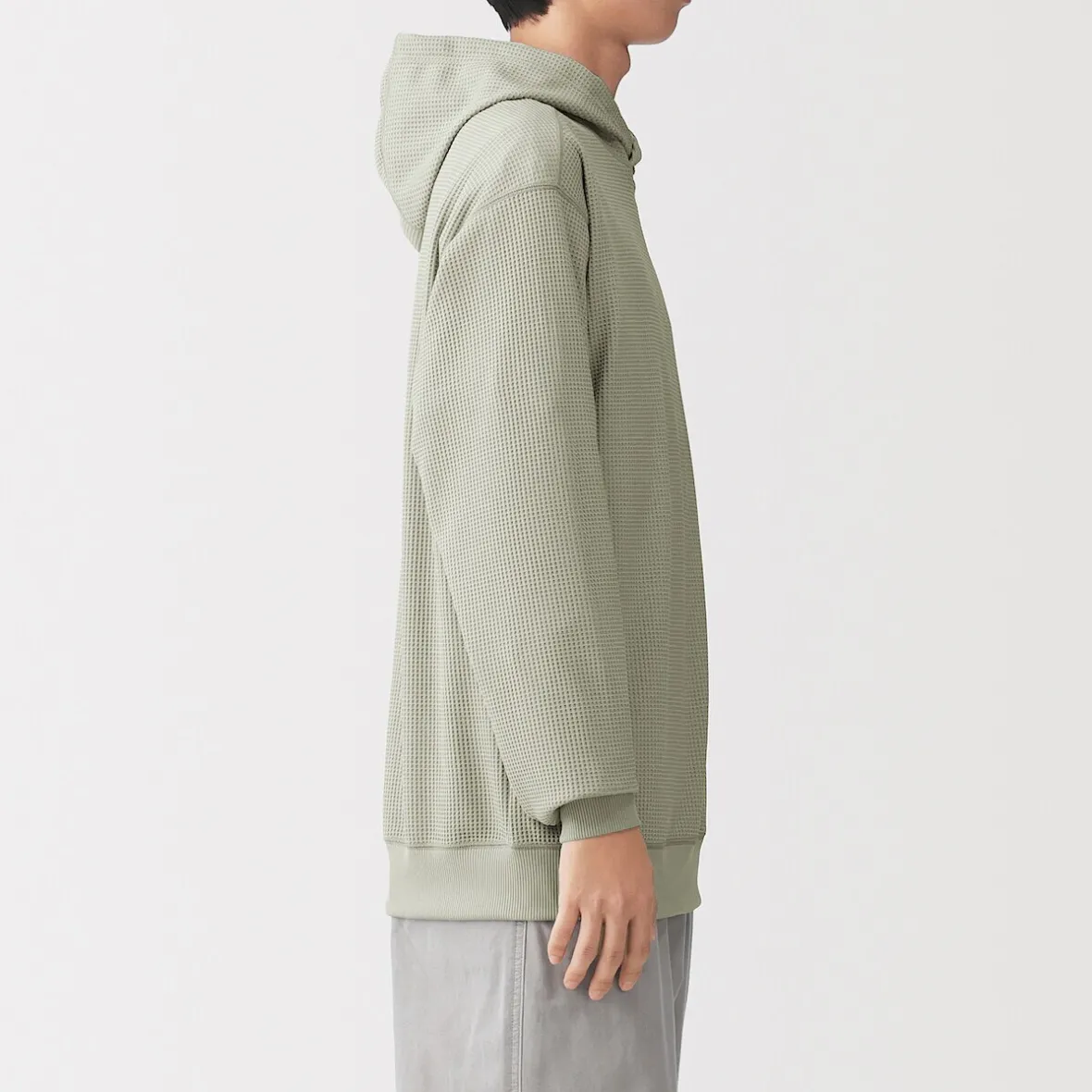 Best Muji Sudadera con capucha de tejido waffle y Quick Dry para hombre