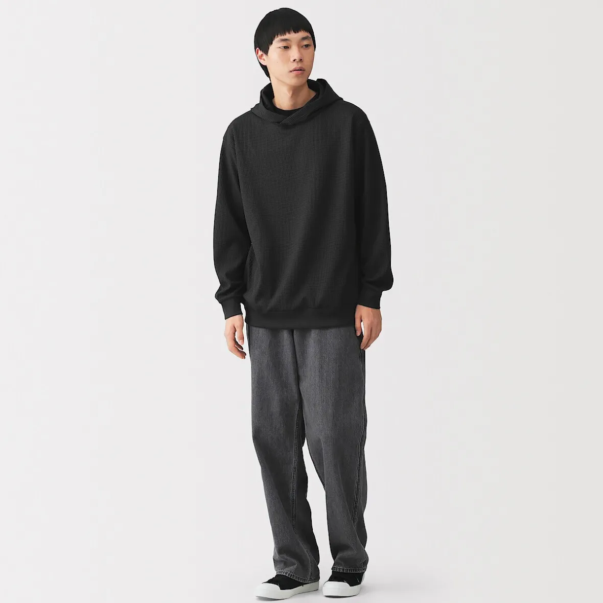 Best Muji Sudadera con capucha de tejido waffle y Quick Dry para hombre