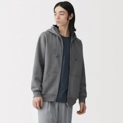 Outlet Muji Sudadera con capucha y cremallera para hombre