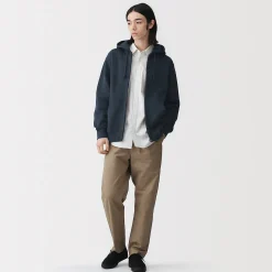 Outlet Muji Sudadera con capucha y cremallera para hombre