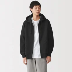 Outlet Muji Sudadera con capucha y cremallera para hombre