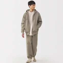 Outlet Muji Sudadera con capucha y cremallera para hombre