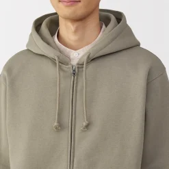 Outlet Muji Sudadera con capucha y cremallera para hombre