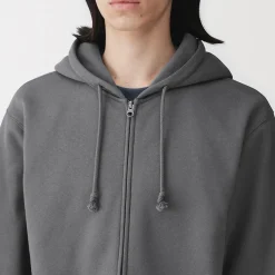 Outlet Muji Sudadera con capucha y cremallera para hombre