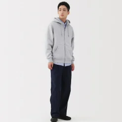 Outlet Muji Sudadera con capucha y cremallera para hombre
