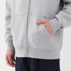 Outlet Muji Sudadera con capucha y cremallera para hombre