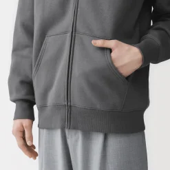 Outlet Muji Sudadera con capucha y cremallera para hombre