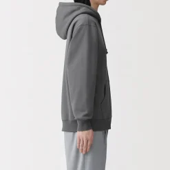 Outlet Muji Sudadera con capucha y cremallera para hombre