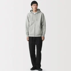 Outlet Muji Sudadera con capucha y cremallera para hombre