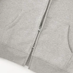 Outlet Muji Sudadera con capucha y cremallera en mezcla de algodón para mujer