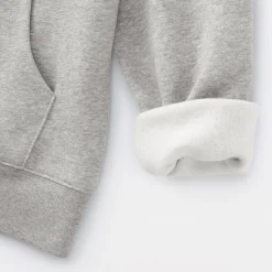 Outlet Muji Sudadera con capucha y cremallera en mezcla de algodón para mujer