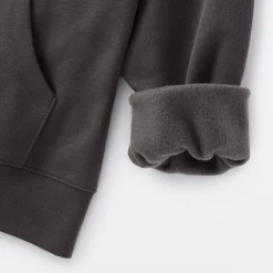 Outlet Muji Sudadera con capucha y cremallera en mezcla de algodón para mujer