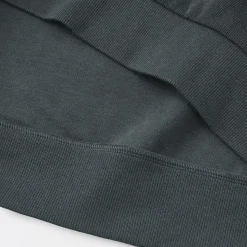 Best Muji Sudadera con cuello redondo y doble punto para hombre
