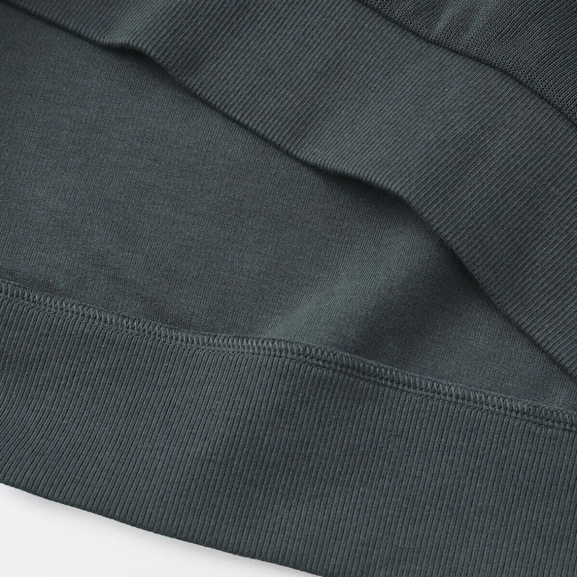 Best Muji Sudadera con cuello redondo y doble punto para hombre