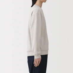 Best Muji Sudadera con cuello redondo y doble punto para hombre