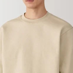 New Muji Sudadera de cuello redondo para hombre Marfil