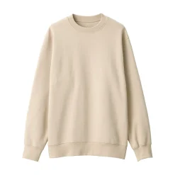 New Muji Sudadera de cuello redondo para hombre Marfil