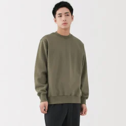 New Muji Sudadera de cuello redondo para hombre